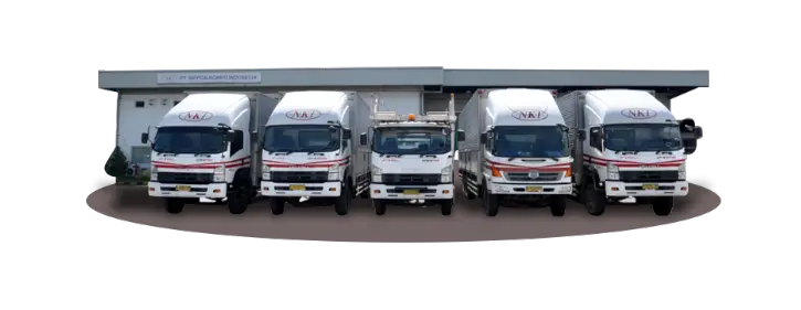 Various types of trucks at PT Nippon Konpo Indonesia