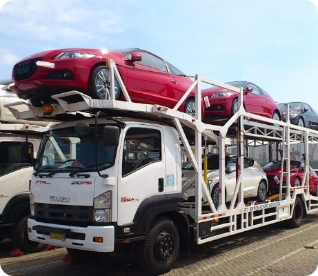 Car Carrier Services by PT Nippon Konpo Indonesia.